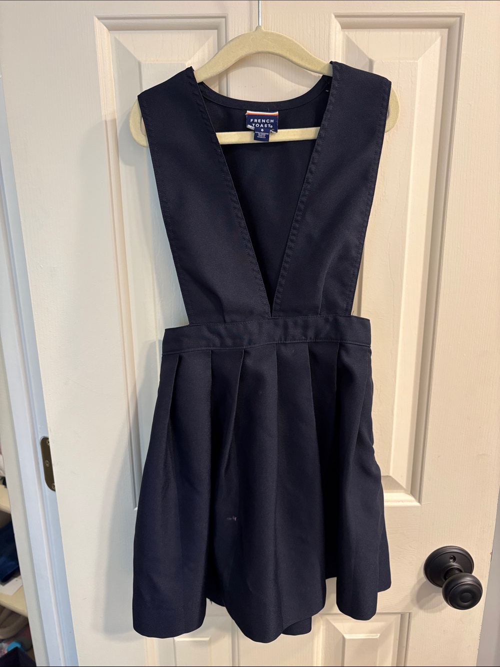 French Toast Navy School Pinafore Dress